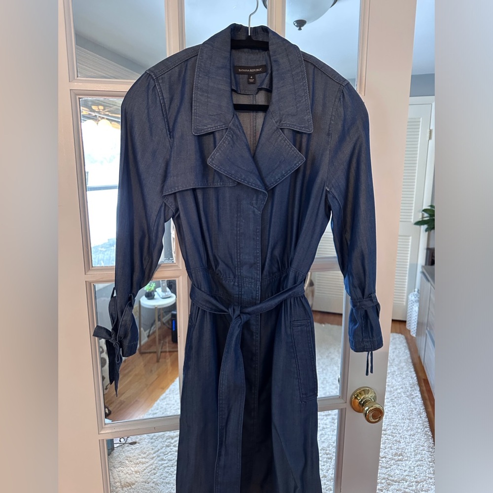 Banana Republic Dark Blue Trench Coat